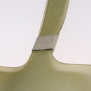 CHANEL Tote Bag Rubber Khaki Silver CC Auth mr2989-17