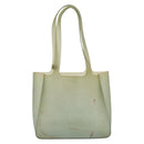 CHANEL Tote Bag Rubber Khaki Silver CC Auth mr2989-3