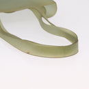 CHANEL Tote Bag Rubber Khaki Silver CC Auth mr2989-8