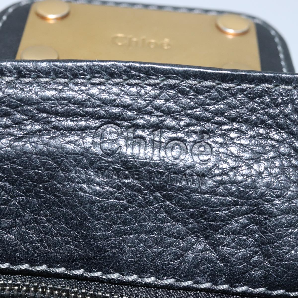 Chloe Paddington Hand Bag Leather Black Auth mr299