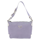 PRADA Shoulder Bag Nylon Purple Silver Auth mr2990-2