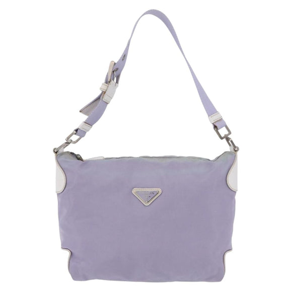 PRADA Shoulder Bag Nylon Purple Silver Auth mr2990