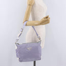 PRADA Shoulder Bag Nylon Purple Silver Auth mr2990-27