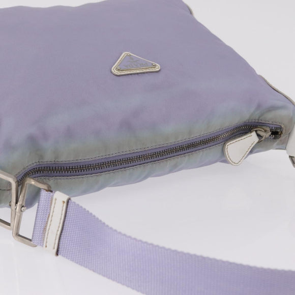 PRADA Shoulder Bag Nylon Purple Silver Auth mr2990