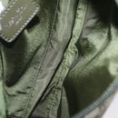 Christian Dior Trotter Canvas Accessory Pouch Khaki Silver Auth mr2991V-11