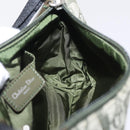 Christian Dior Trotter Canvas Accessory Pouch Khaki Silver Auth mr2991V-19