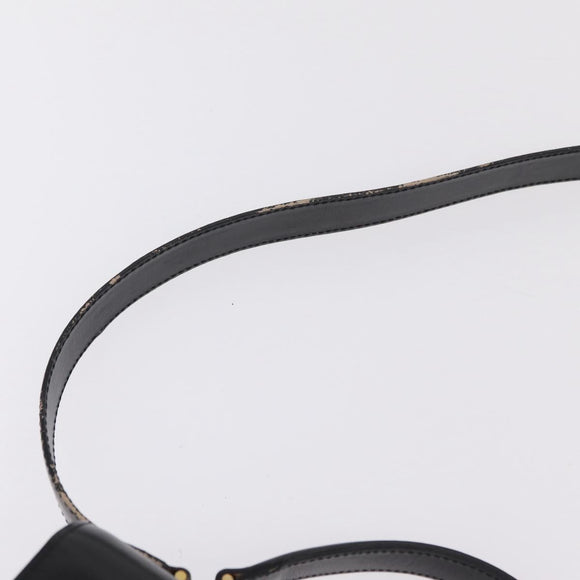 CELINE Hand Bag Leather 2way Black Gold Tone Auth mr2993