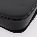 CELINE Hand Bag Leather 2way Black Gold Tone Auth mr2993-21