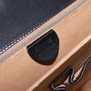 CELINE Hand Bag Leather 2way Black Gold Tone Auth mr2993-26