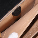 CELINE Hand Bag Leather 2way Black Gold Tone Auth mr2993-29