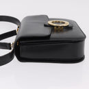 CELINE Hand Bag Leather 2way Black Gold Tone Auth mr2993-4