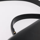 CELINE Hand Bag Leather 2way Black Gold Tone Auth mr2993-15