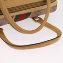 GUCCI Micro GG Web Sherry Line Hand Bag PVC 2way Beige 002 58 4422 Auth mr2994-9