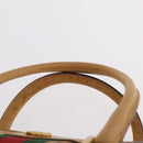 GUCCI Micro GG Web Sherry Line Hand Bag PVC 2way Beige 002 58 4422 Auth mr2994-15