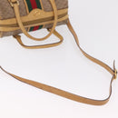 GUCCI Micro GG Web Sherry Line Hand Bag PVC 2way Beige 002 58 4422 Auth mr2994-10
