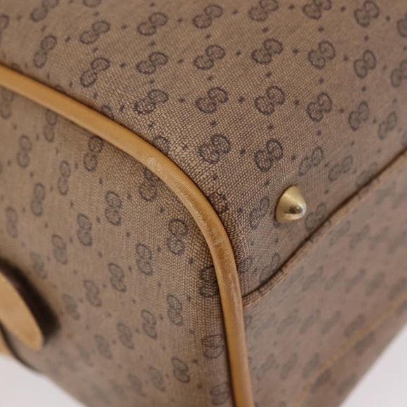 GUCCI Micro GG Web Sherry Line Hand Bag PVC 2way Beige 002 58 4422 Auth mr2994