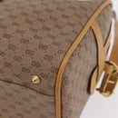GUCCI Micro GG Web Sherry Line Hand Bag PVC 2way Beige 002 58 4422 Auth mr2994-22
