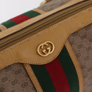 GUCCI Micro GG Web Sherry Line Hand Bag PVC 2way Beige 002 58 4422 Auth mr2994-26