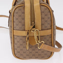 GUCCI Micro GG Web Sherry Line Hand Bag PVC 2way Beige 002 58 4422 Auth mr2994-6