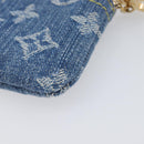 LOUIS VUITTON Monogram Denim Pochette Cles Coin Purse Blue M82961 Auth mr2995V-15