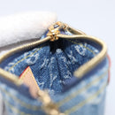 LOUIS VUITTON Monogram Denim Pochette Cles Coin Purse Blue M82961 Auth mr2995V-18
