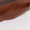 CELINE Macadam Canvas Vanity Cosmetic Pouch PVC Brown Auth mr2997A-8