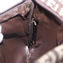 FENDI Zucchino Canvas Pouch Brown Silver 7N0013 Auth mr2999-16