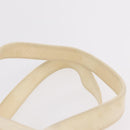 CHANEL Hand Bag Canvas Beige Silver CC Auth mr3001A-16