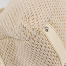 CHANEL Hand Bag Canvas Beige Silver CC Auth mr3001A-17