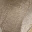 CHANEL Hand Bag Canvas Beige Silver CC Auth mr3001A-9