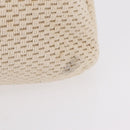 CHANEL Hand Bag Canvas Beige Silver CC Auth mr3001A-2