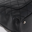 CHANEL Hand Bag Caviar Skin Black Gold Tone CC Auth mr3003V-16