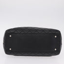 CHANEL Hand Bag Caviar Skin Black Gold Tone CC Auth mr3003V-5