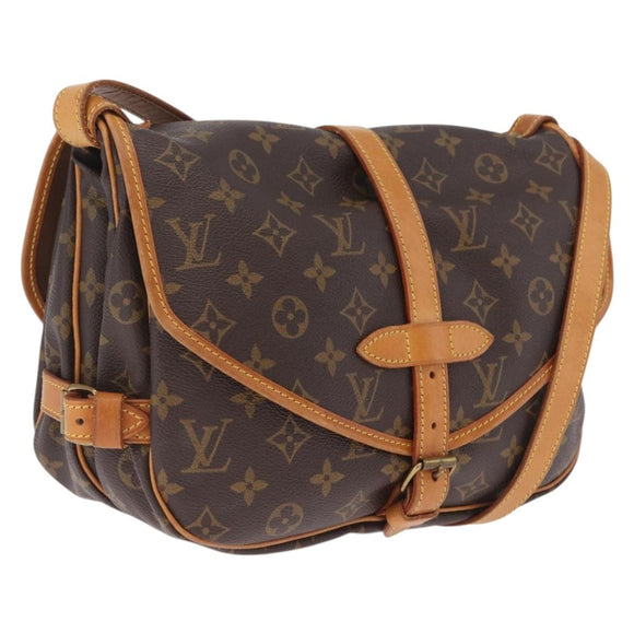 LOUIS VUITTON Monogram Saumur 30 Shoulder Bag M42256 LV Auth mr3006V