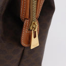 CELINE Macadam Canvas Pouch PVC Brown Gold Tone Auth mr3008A-8
