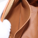 CELINE Macadam Canvas Pouch PVC Brown Gold Tone Auth mr3008A-11