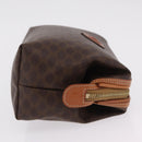 CELINE Macadam Canvas Pouch PVC Brown Gold Tone Auth mr3008A-3