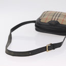 Burberrys Nova Check Shoulder Bag Canvas Beige Gold Tone Auth mr3013-10