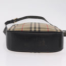 Burberrys Nova Check Shoulder Bag Canvas Beige Gold Tone Auth mr3013-15