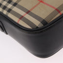 Burberrys Nova Check Shoulder Bag Canvas Beige Gold Tone Auth mr3013-18