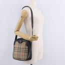 Burberrys Nova Check Shoulder Bag Canvas Beige Gold Tone Auth mr3013-26