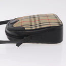 Burberrys Nova Check Shoulder Bag Canvas Beige Gold Tone Auth mr3013-7
