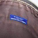 BURBERRY Nova Check Shoulder Bag Canvas Gray Silver Auth mr3014-11