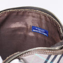 BURBERRY Nova Check Shoulder Bag Canvas Gray Silver Auth mr3014-23