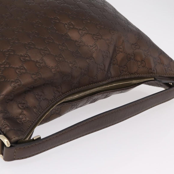 GUCCI GuccissimaGG Shoulder Bag Leather Bronze Gold Tone 269958 Auth mr3015A