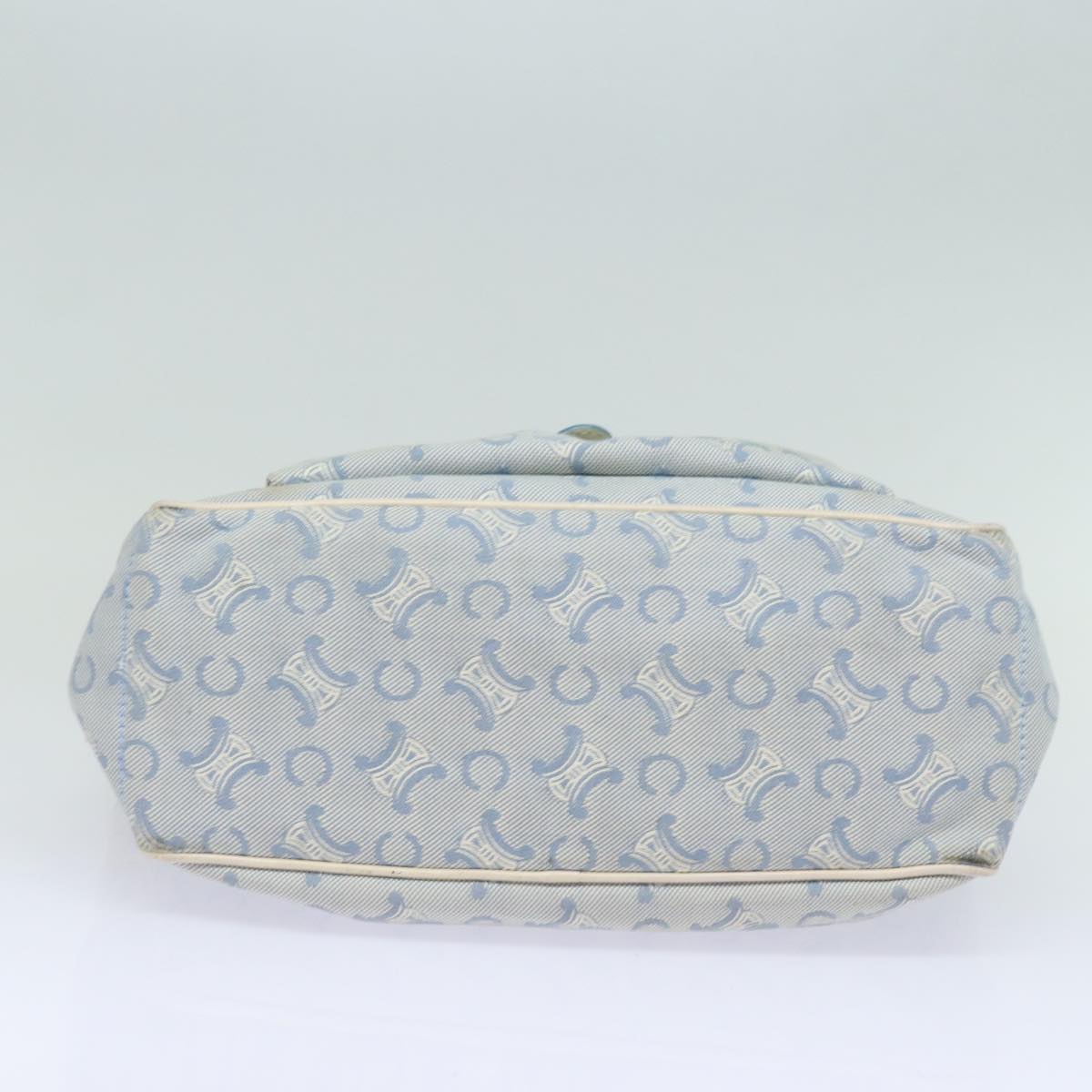 CELINE C Macadam Canvas Hand Bag Light Blue Auth mr302