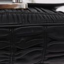 PRADA Chain Shoulder Bag Leather Black Silver Auth mr3021-12