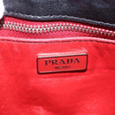 PRADA Chain Shoulder Bag Leather Black Silver Auth mr3021-24