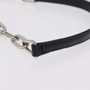 PRADA Chain Shoulder Bag Leather Black Silver Auth mr3021-9
