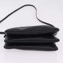CELINE Trio Shoulder Bag Leather Black Gold Tone Auth mr3023-6